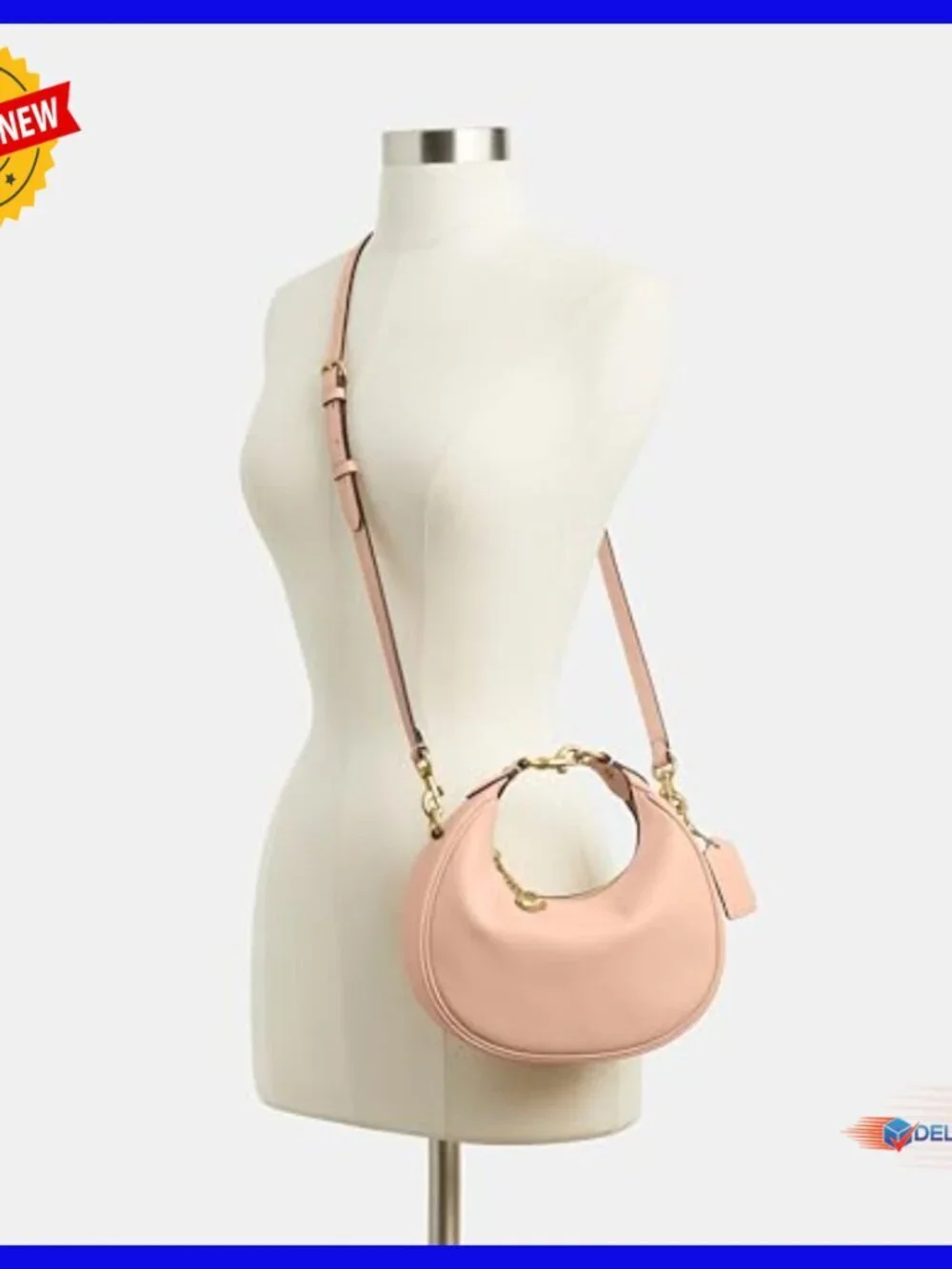 Leather Hobo Shoulder Bag with Detachable Crossbody Strap
